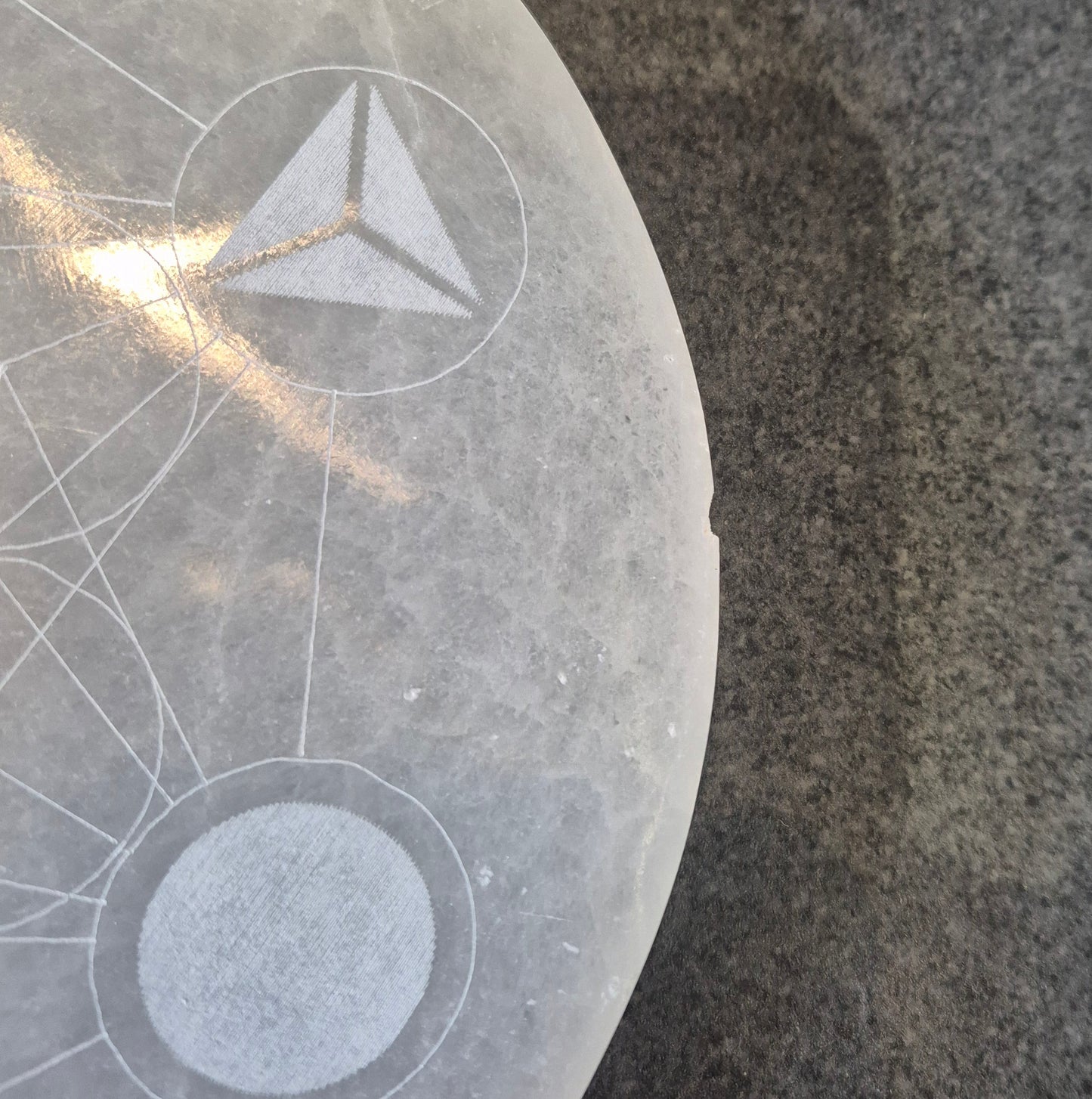 Grande Plaque de Sélénite 18cm Cube de Métatron