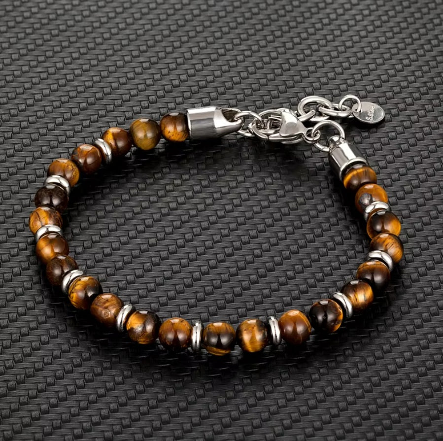 Bracelet Oeil de Tigre Finitions Inox