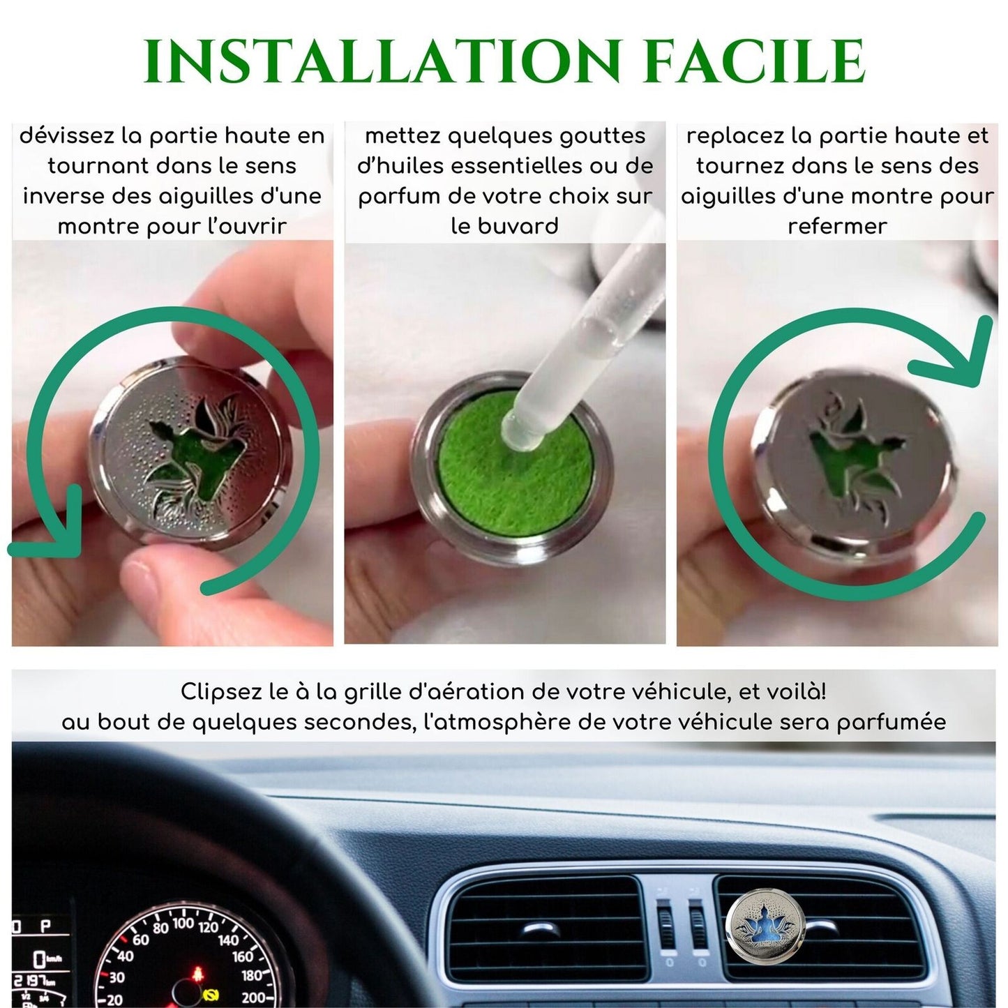Clip Arome Diffuseur Voiture Ange