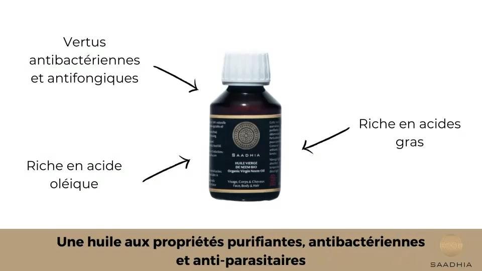 Saadhia Huile Vierge de Neem BIO - SHOPHORSE
