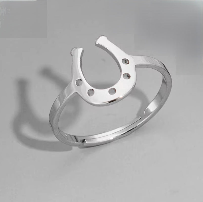 Bague Fer à Cheval Réglable en Inox - Zenencens