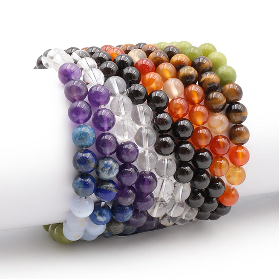 Bracelet 7 Chakras – 8 mm – Pierres Naturelles