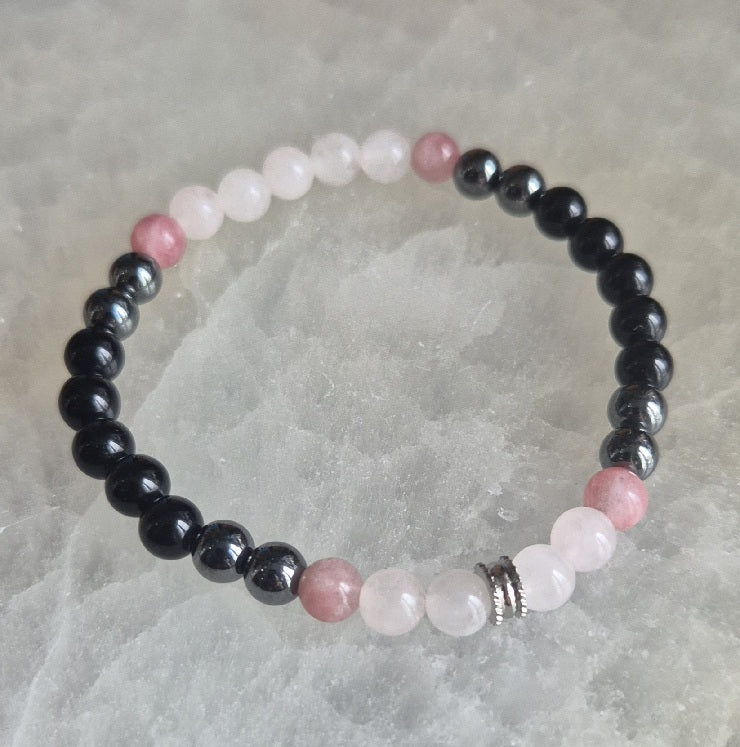 Bracelet 4 Pierres – Protection, Ancrage & Amour