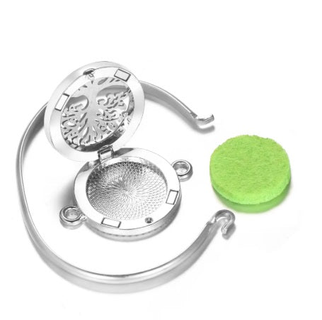 Bracelet Diffuseur Bangle Arbre de Vie Strass