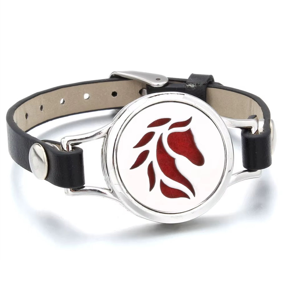 Bracelet Diffuseur en Cuir Tete de cheval