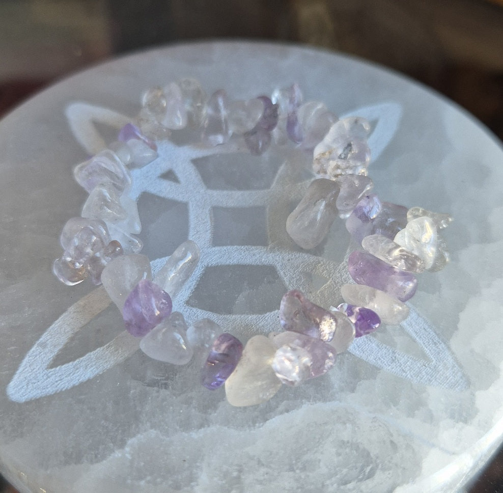 Bracelet Baroque Amethyste Lavande
