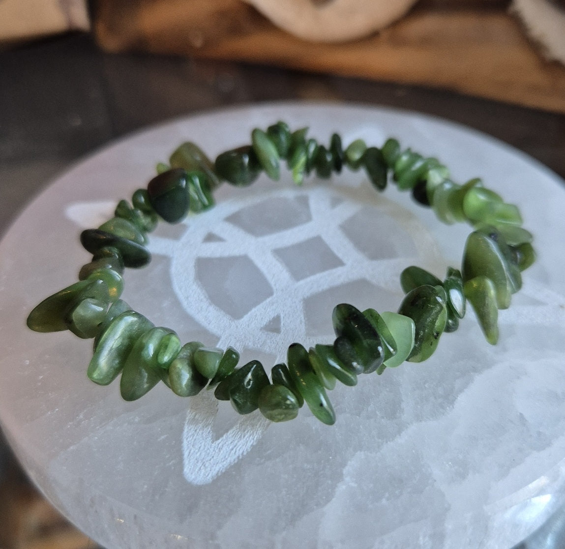 Bracelet Baroque Jade Nephrite
