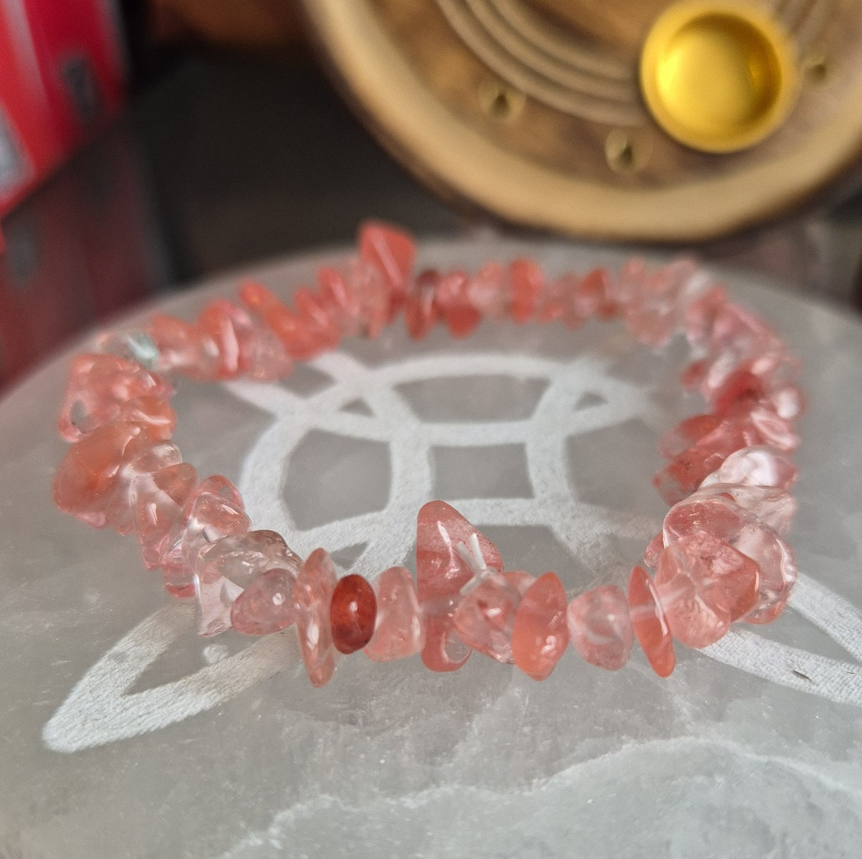 Bracelet Baroque Quartz Fraise