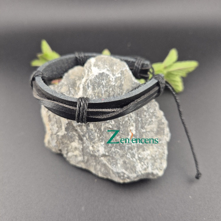 Bracelet en Cuir et Cordon Fin