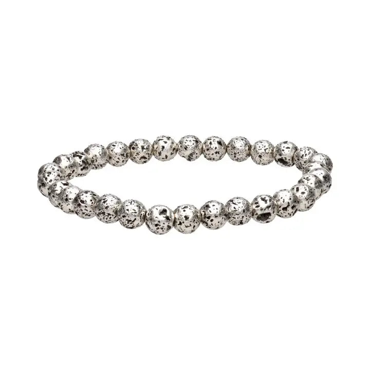Bracelet Pierre Lave Argente