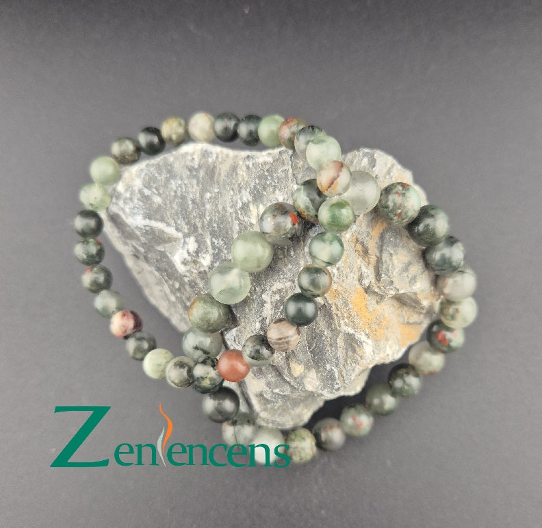 Bracelet Pierre Naturelle Bloodstone Africaine