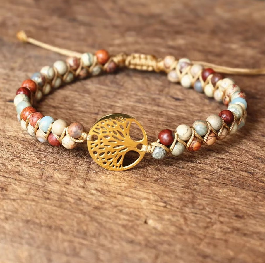 Bracelet Pierre Naturelle Tressé en Pierre Shoushan