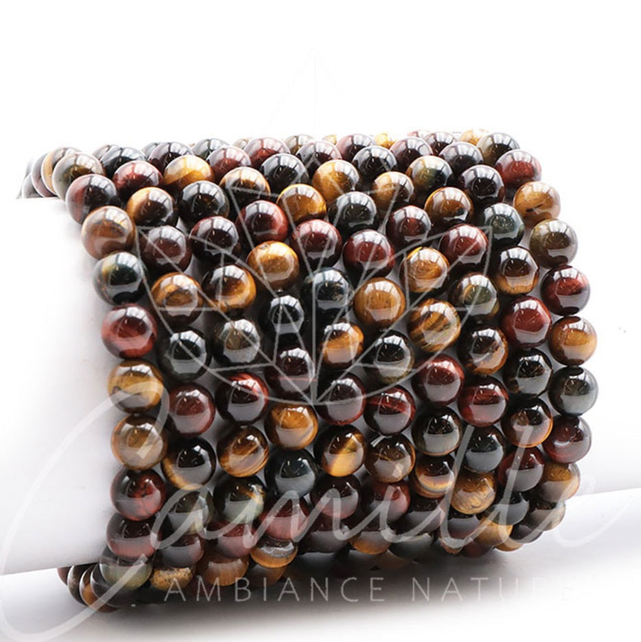 Bracelet Œil Multiple – Œil de Tigre, Œil de Faucon & Œil de Taureau