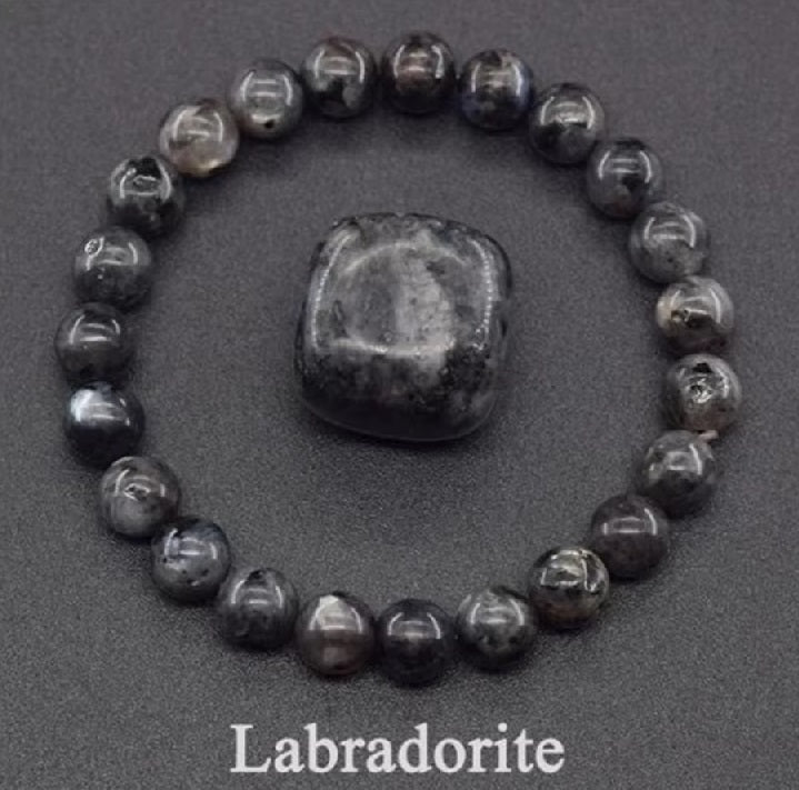 Bracelet Pierre de Labradorite Gris