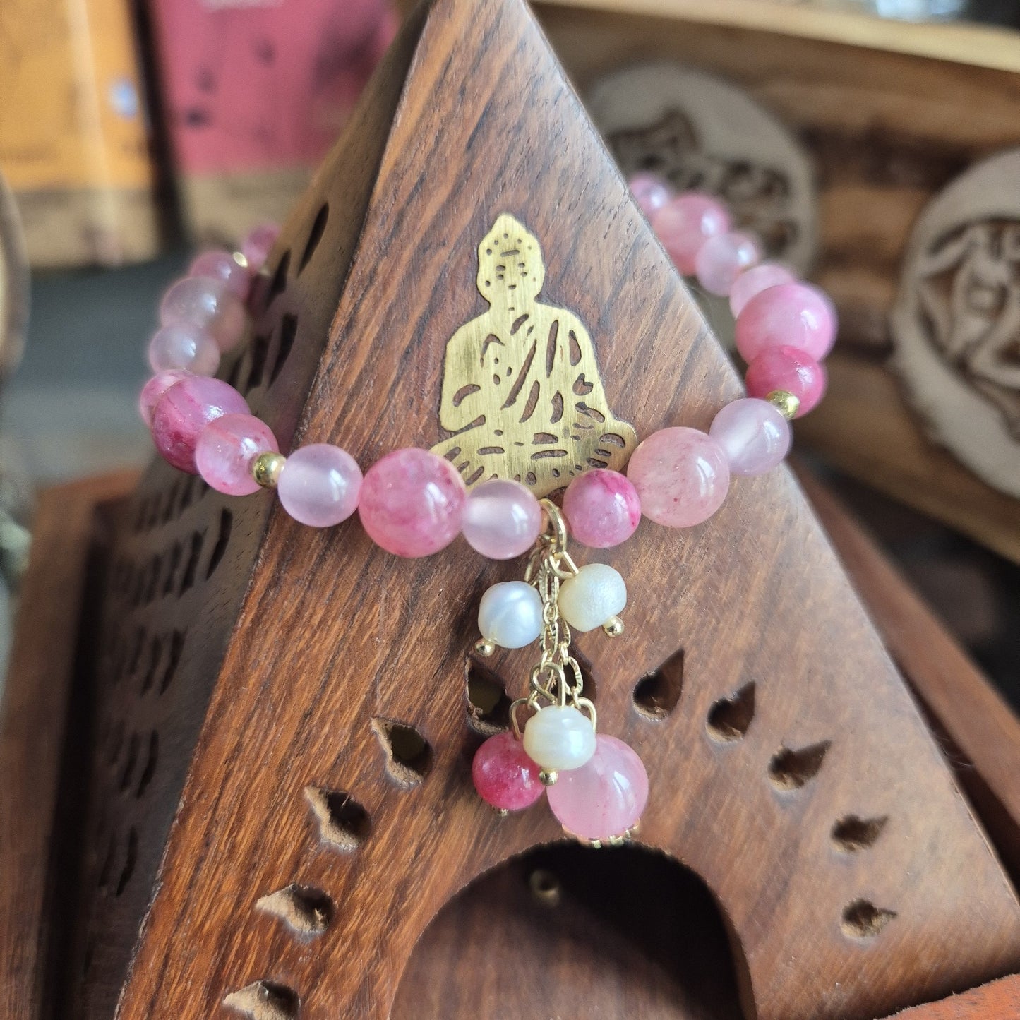 Bracelet Pierres Rose & Cerise Quartz