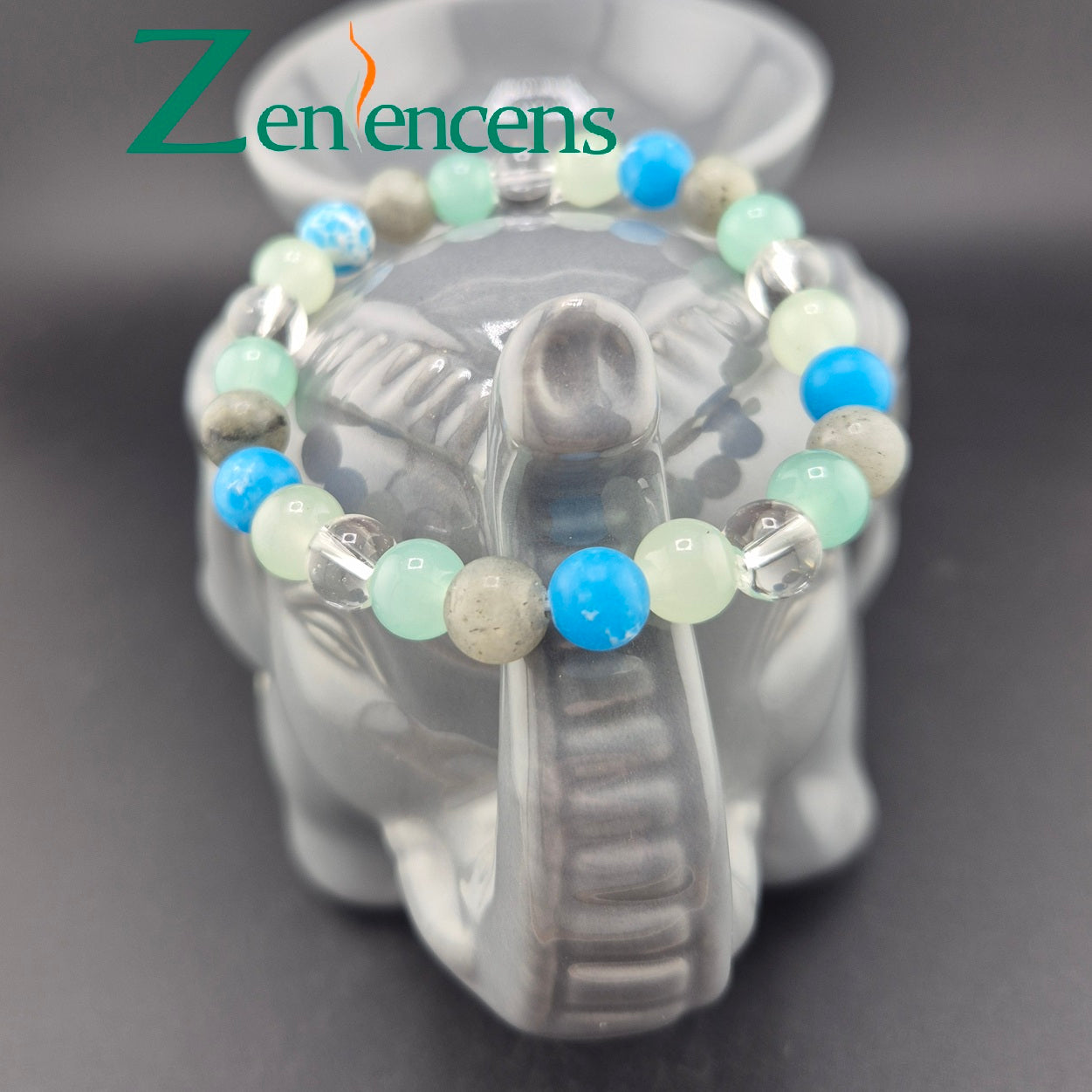 Bracelet Pierre Naturelle Fluorite, Amazonite & Aigue-Marine