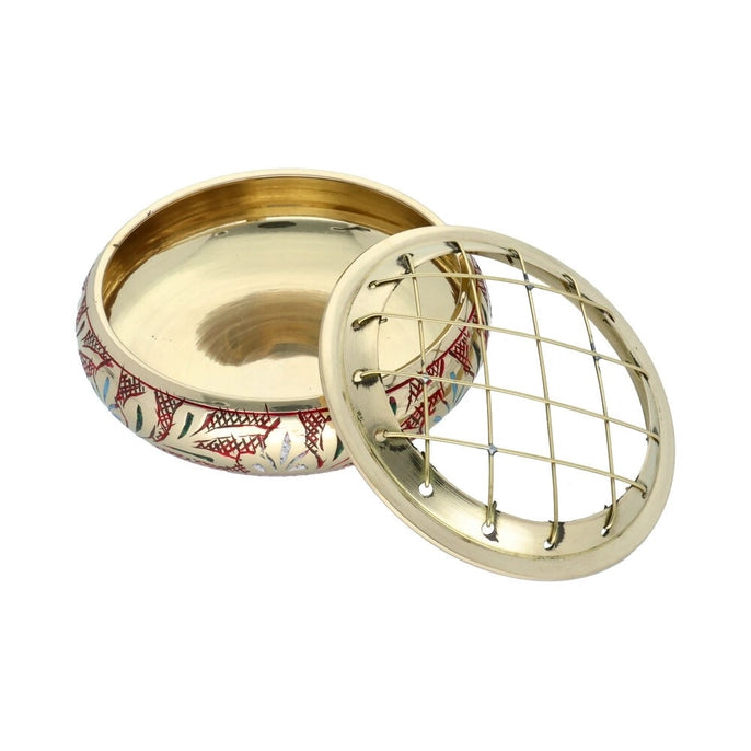 Brûle-encens avec Grille en Bronze