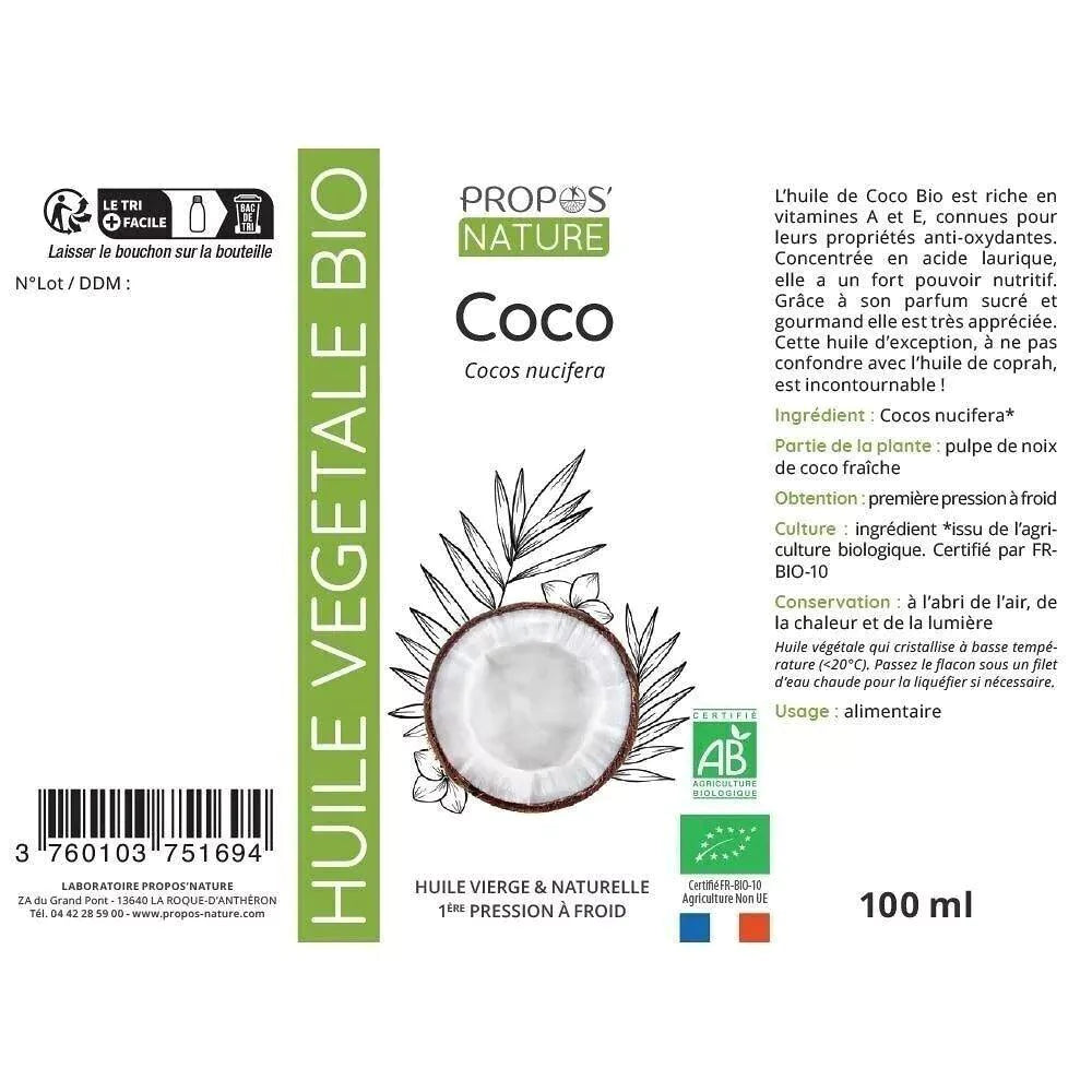 Coco Huile Vierge Vegetale BIO - SHOPHORSE