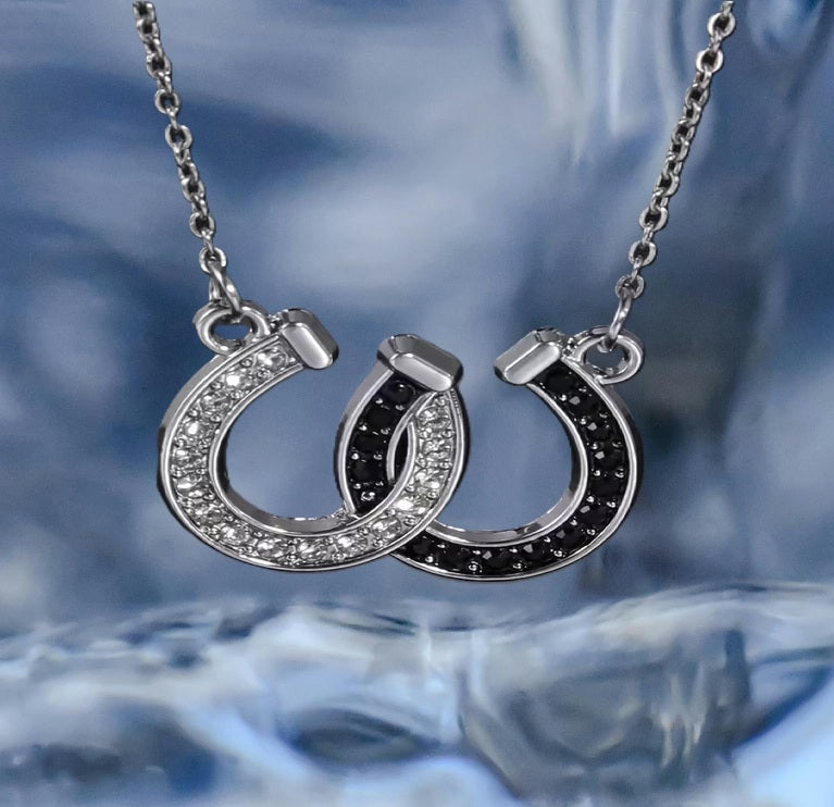 Collier 2 Fers à Cheval avec Strass - Zenencens