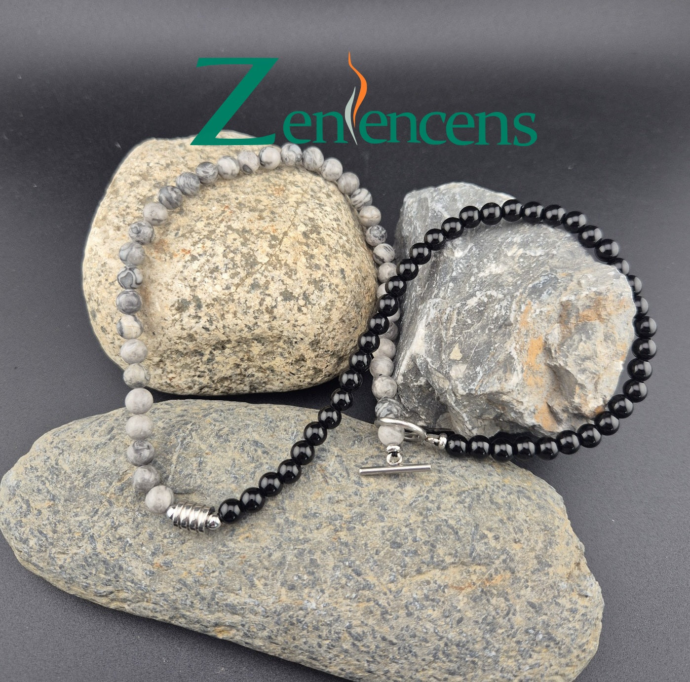 Collier Obsidienne et Mapstone
