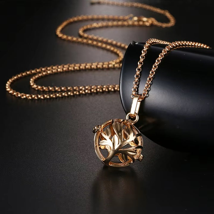 Collier Sphere Diffuseur Arbre Or