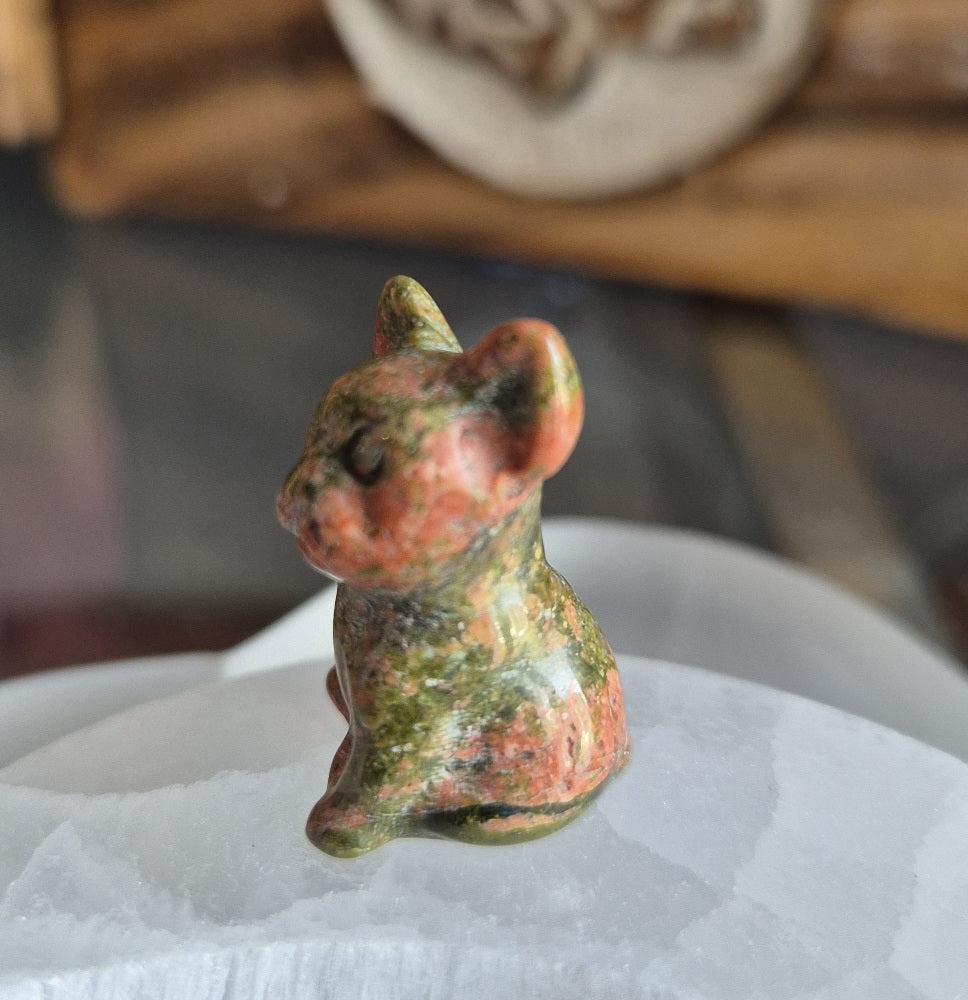 Figurine Mini Bulldog Unakite