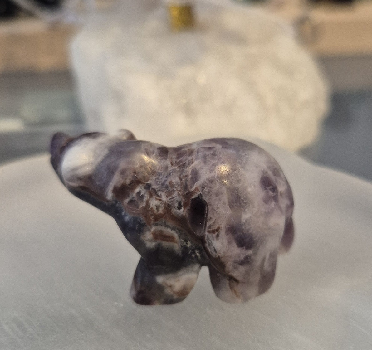 Figurine Ours Polaire en Amethyste Dream