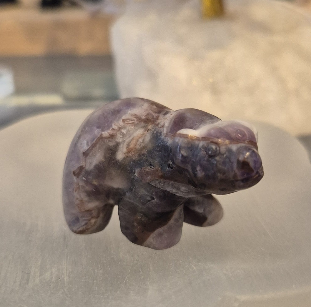 Figurine Ours Polaire en Amethyste Dream