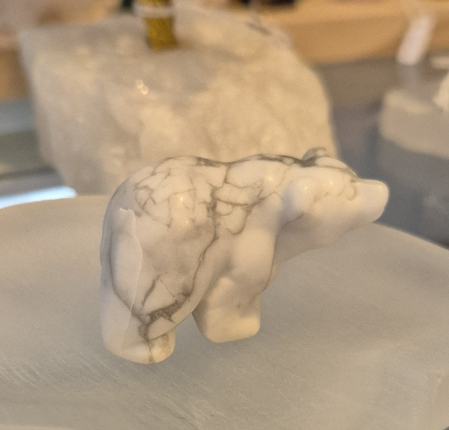 Figurine Ours Polaire en Howlite