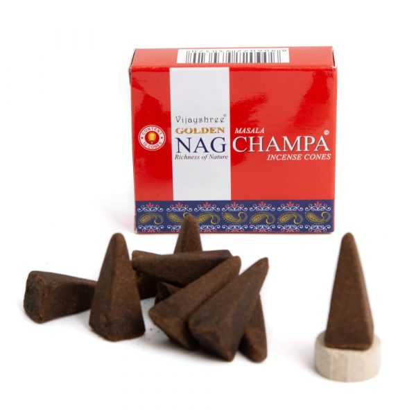 Golden Nag Champa Cones D'Encens
