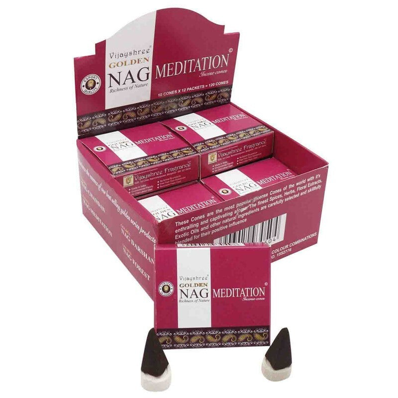 Golden Nag Cones D'Encens Meditation