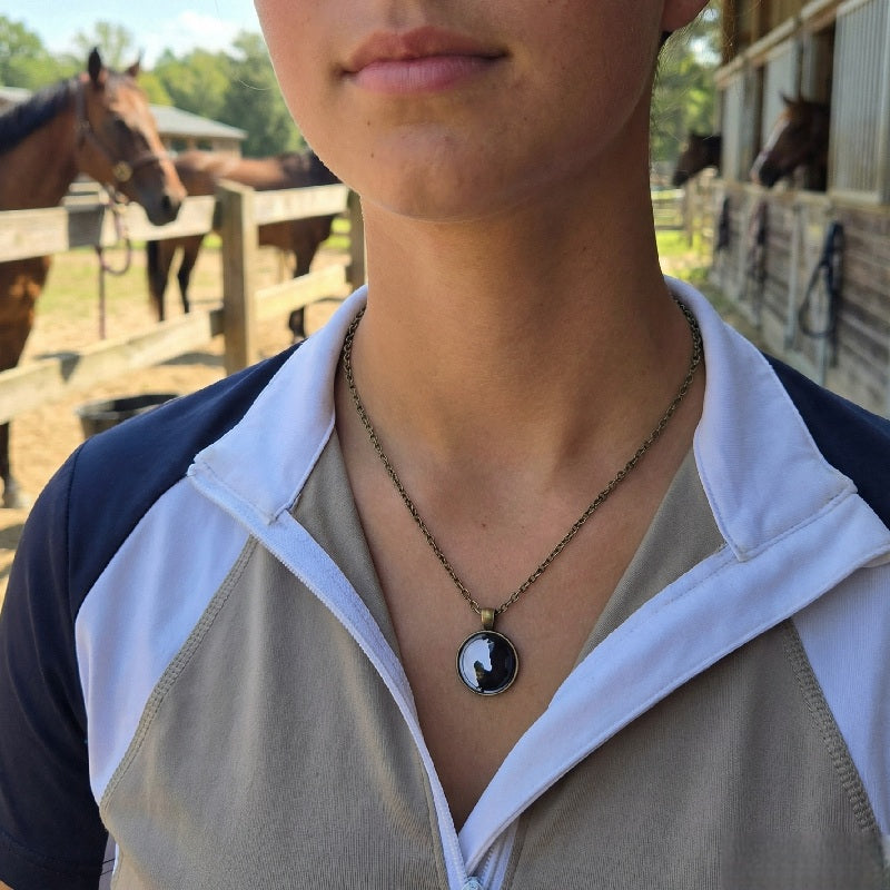 Pendentif Ying Yang Cheval