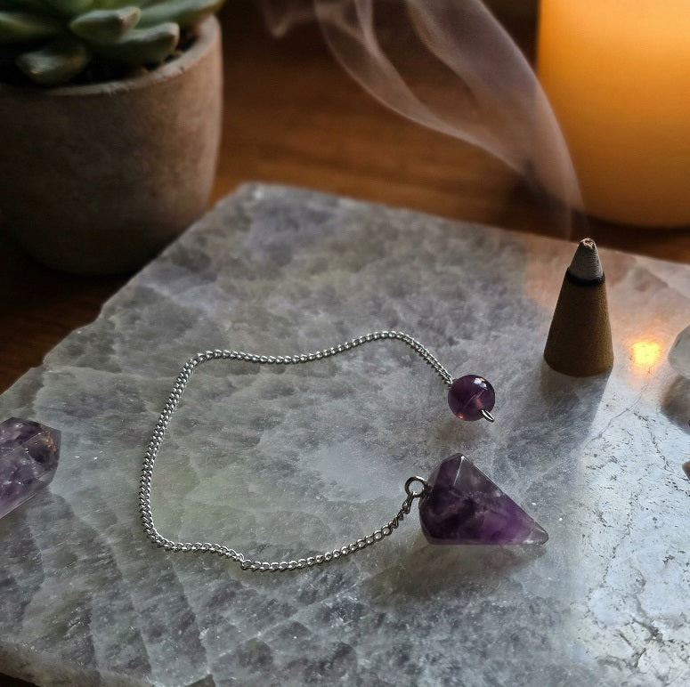 Pendule Amethyste Conique