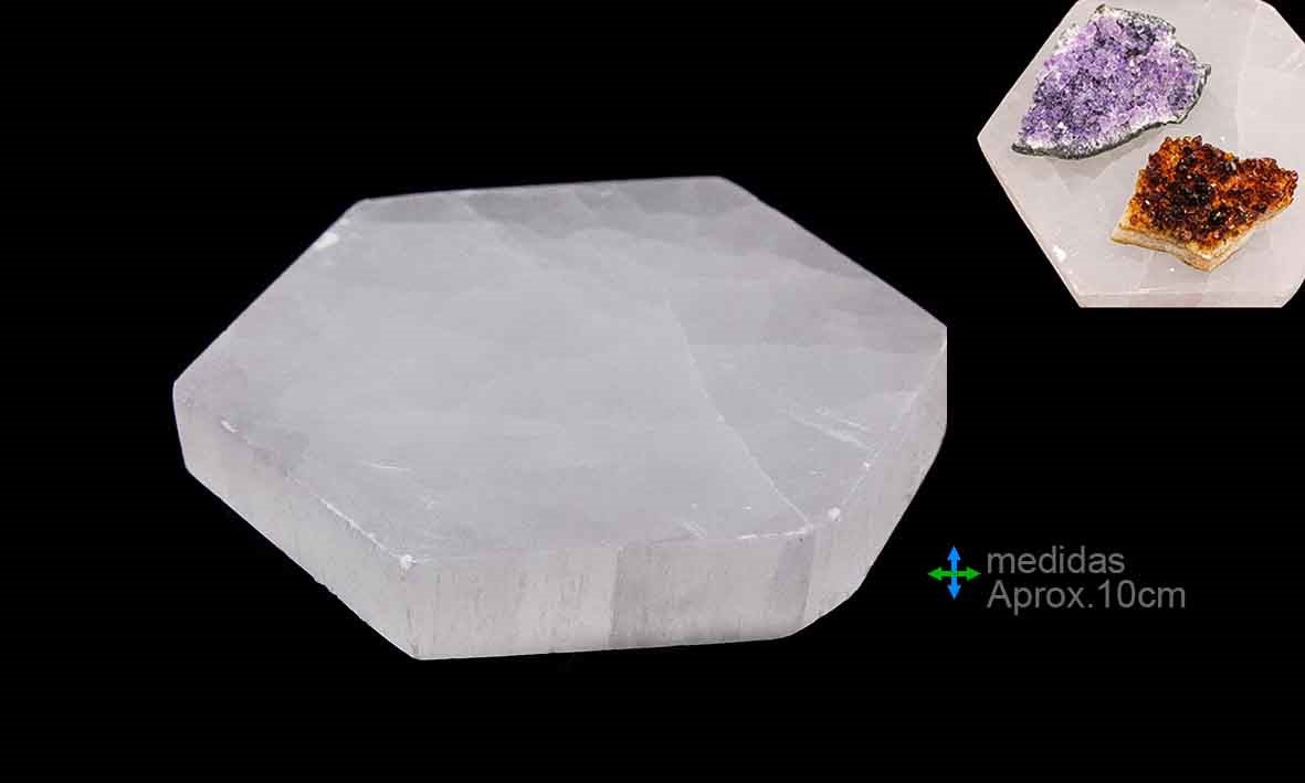 Plaque de Sélénite Hexagonale - Zenencens