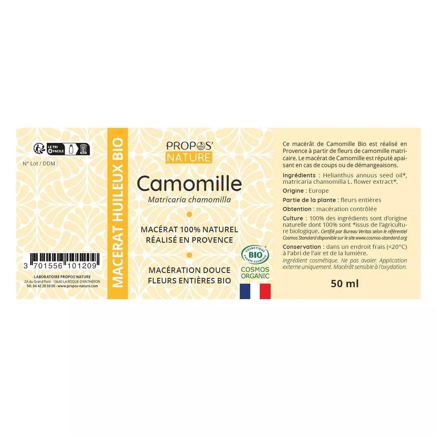 Huile Macérât de Camomille - SHOPHORSE