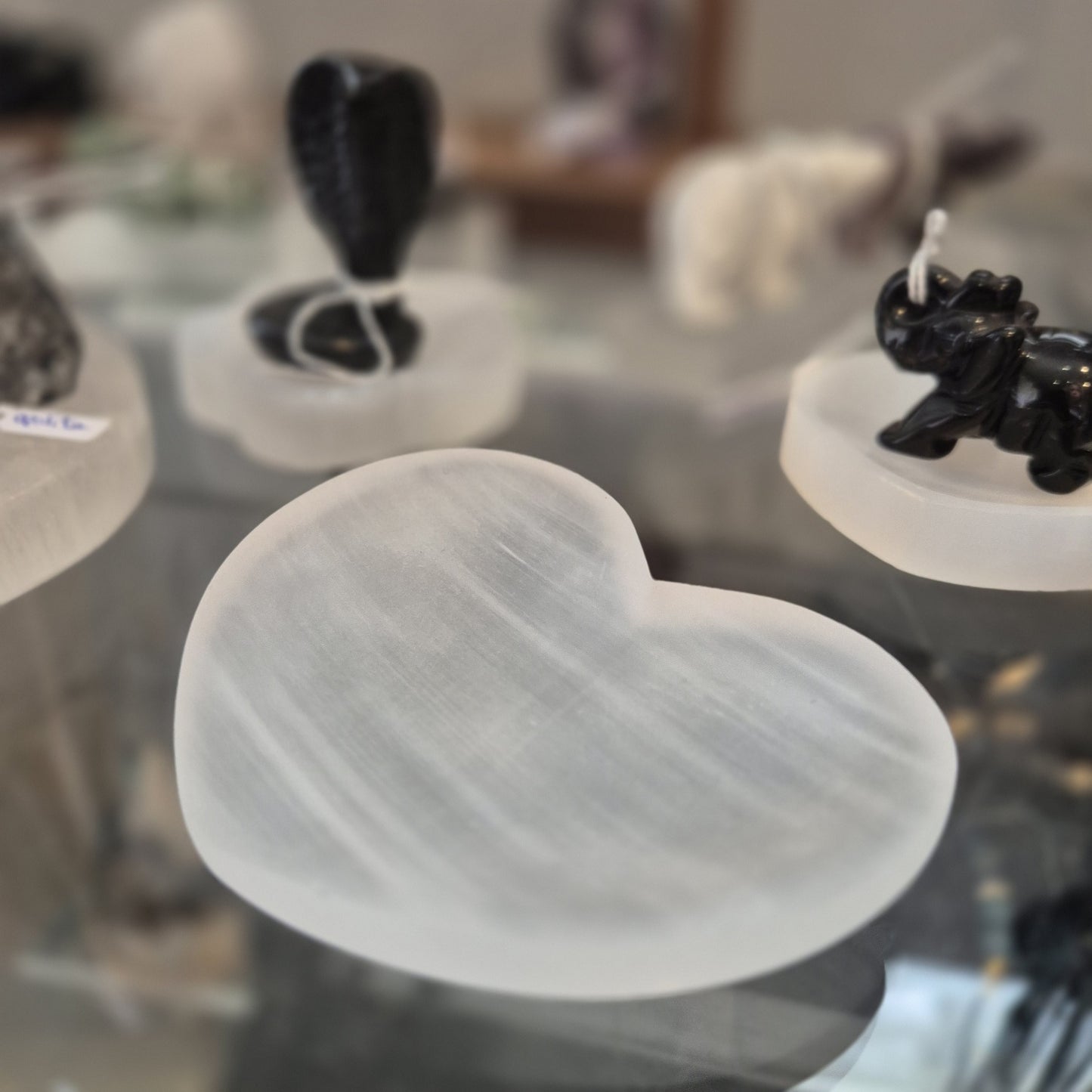 Plaque / Bol Coeur en Sélénite GM