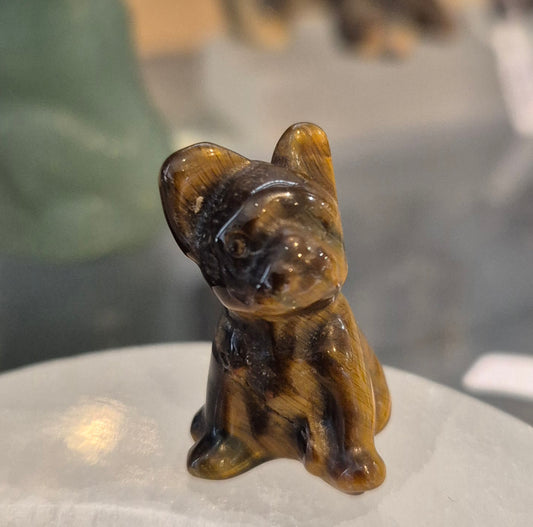 Figurine Mini Bulldog Oeil de Tigre