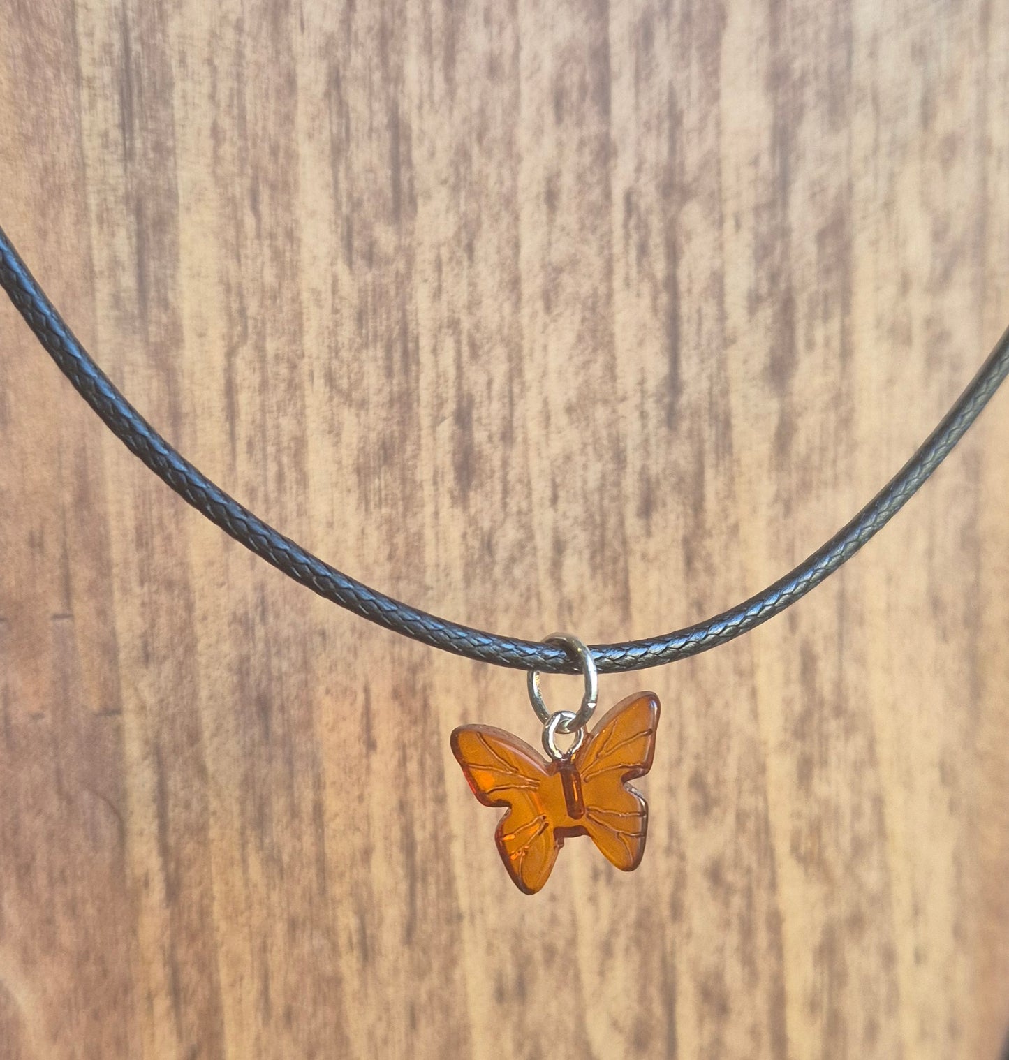 Pendentif Papillon en Ambre Baltique