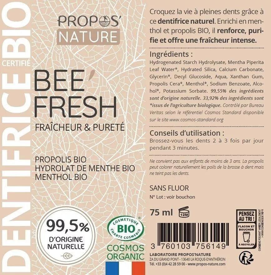 Dentifrice a la Propolis BIO - SHOPHORSE