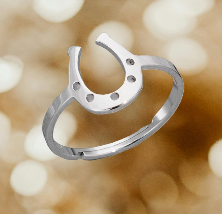 Bague Fer à Cheval Réglable en Inox - Zenencens