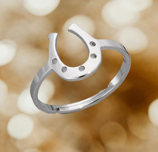 Bague Fer à Cheval Réglable en Inox - Zenencens