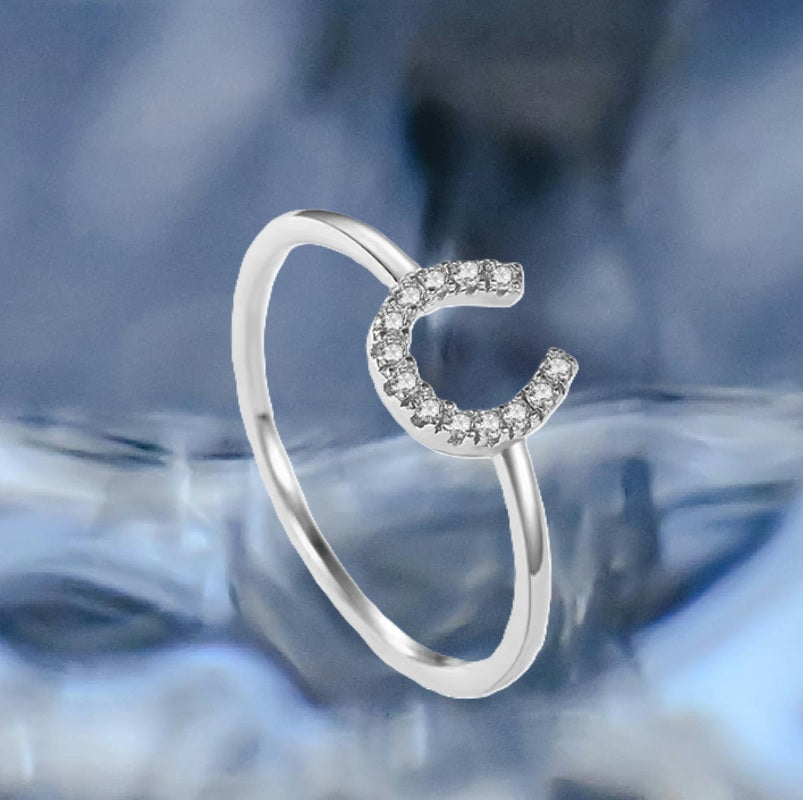 Bague Fer a Cheval en Strass - Zenencens