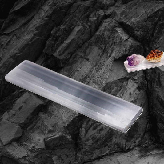 Barre de Sélénite Polie – Finition Lisse - Zenencens