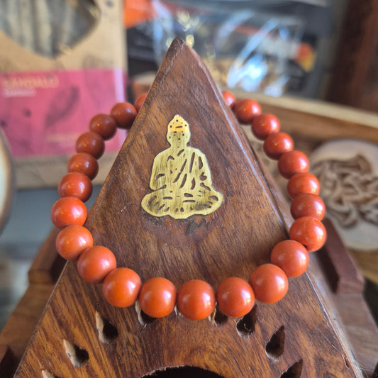 Bracelet Pierre de Jasper Rouge