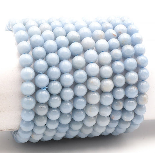 Bracelet Angélite du Pérou A – Paix Intérieure, Sérénité, Apaisement