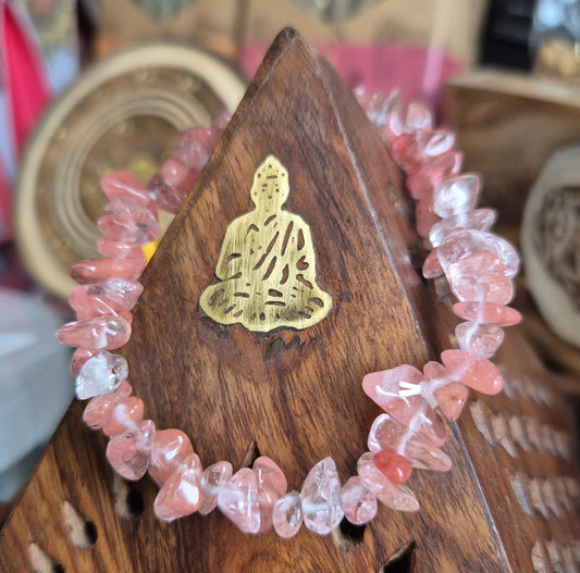Bracelet Baroque Quartz Fraise