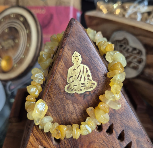 Bracelet Baroque Quartz Jaune