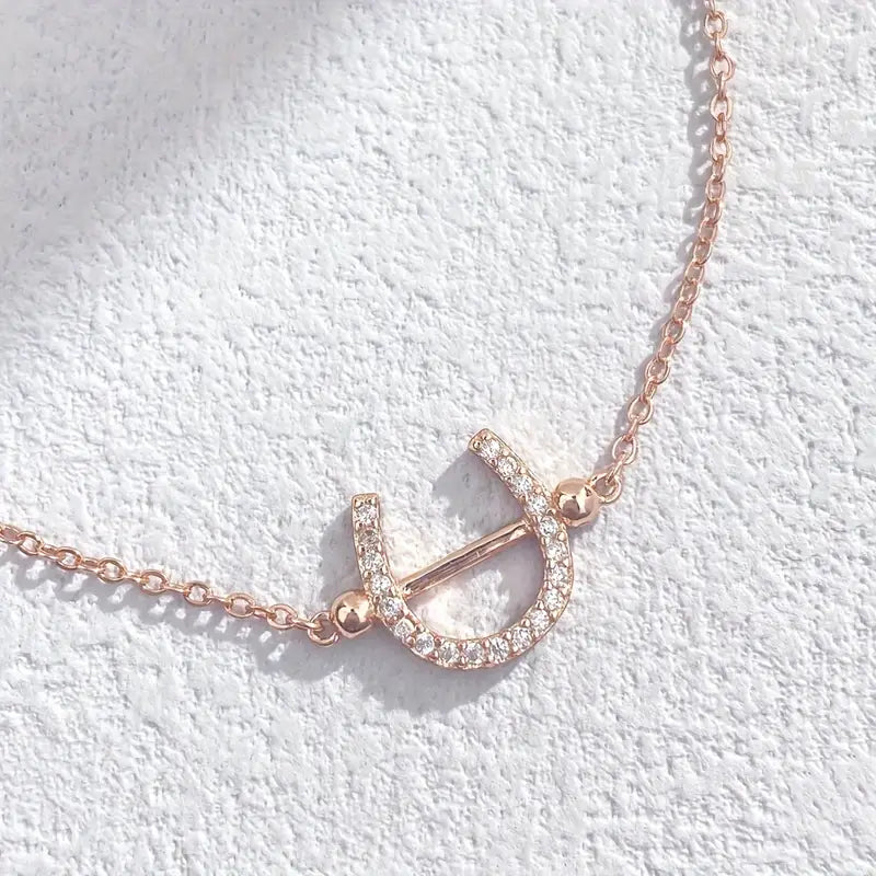 Bracelet Fer a Cheval et Strass en Argent S925