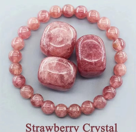 Bracelet Pierre de Quartz Fraise