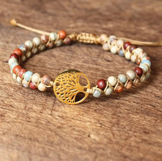 Bracelet Pierre Naturelle Tressé en Pierre Shoushan